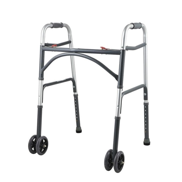 Bariatric Aluminium Pick up Frame with Wheels and Glides