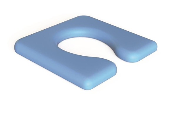Polyurethane Blue Open Seat 445mm Wide