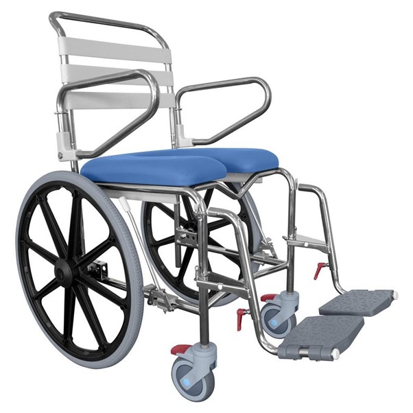 Self Propel Mobile Shower Commode With Swingaway Footrest - 445mm