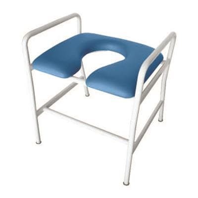 Maxi Over Toilet Frame White Blue Padded Seat - Swl 300kg