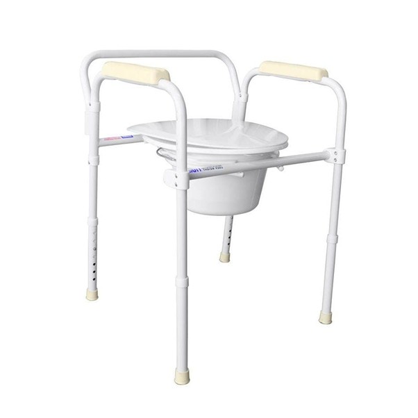 Over Toilet Frame  Folding  Clip-On Seat Flap