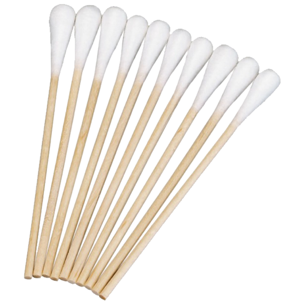 Sterile 7.5cm Wood Single Ended Cotton‑tip Applicators ( Bag of 5)