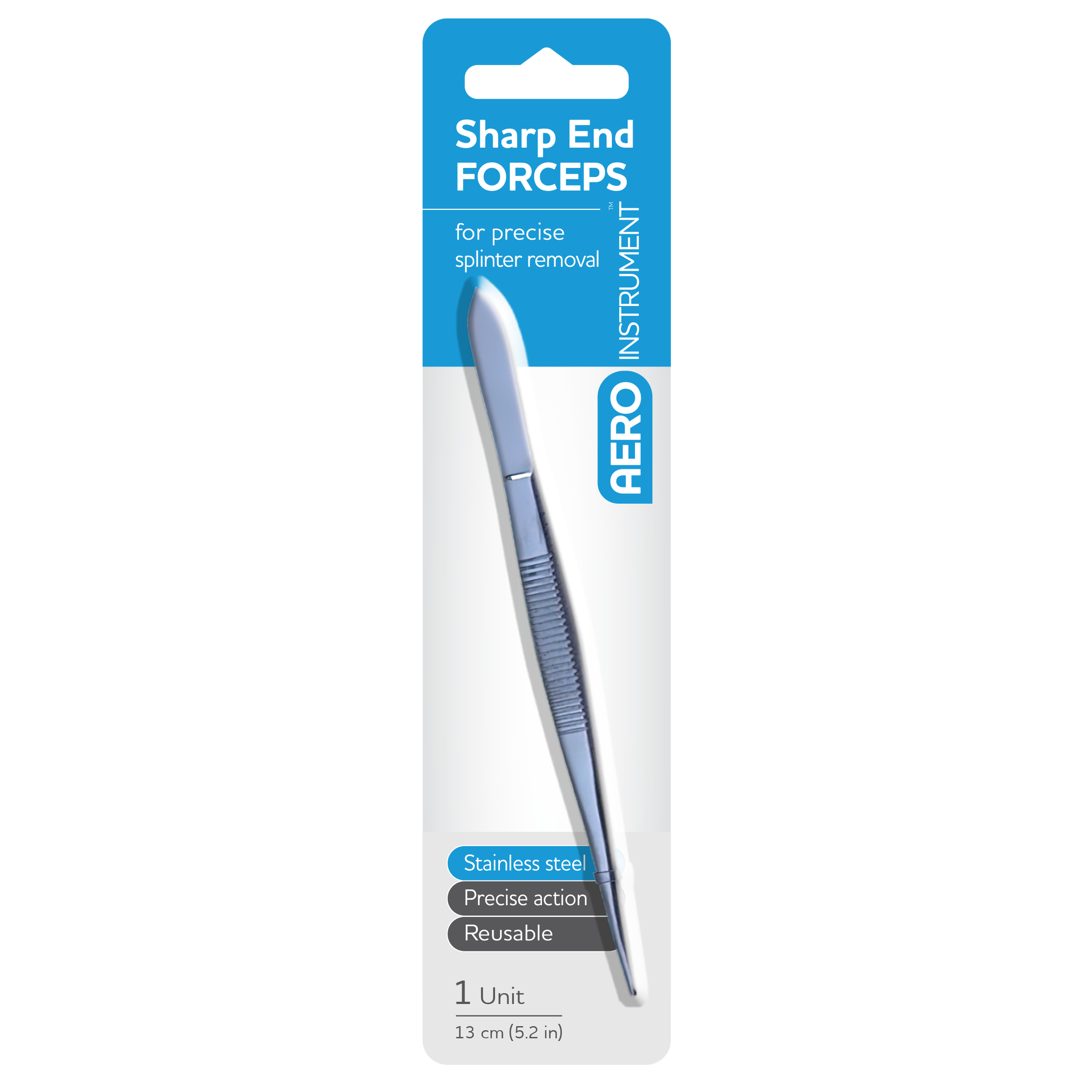 Stainless Steel Sharp Forceps 13cm