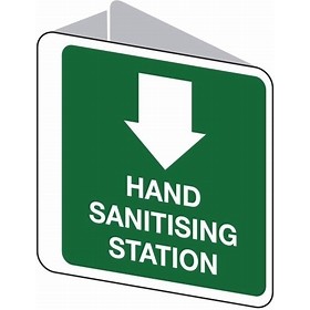 Off the Wall Plastic Hand Sanitiser Station Sign 22.5 x 22.5cm