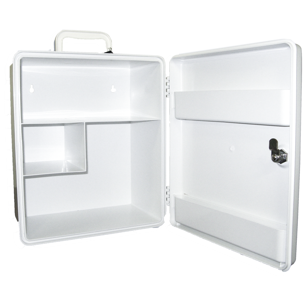 AEROCASE  White Plastic Cabinet with Key Latch
