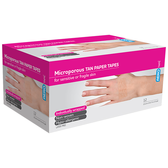 Tan Microporous Paper Tape (2.5cm x 5M )