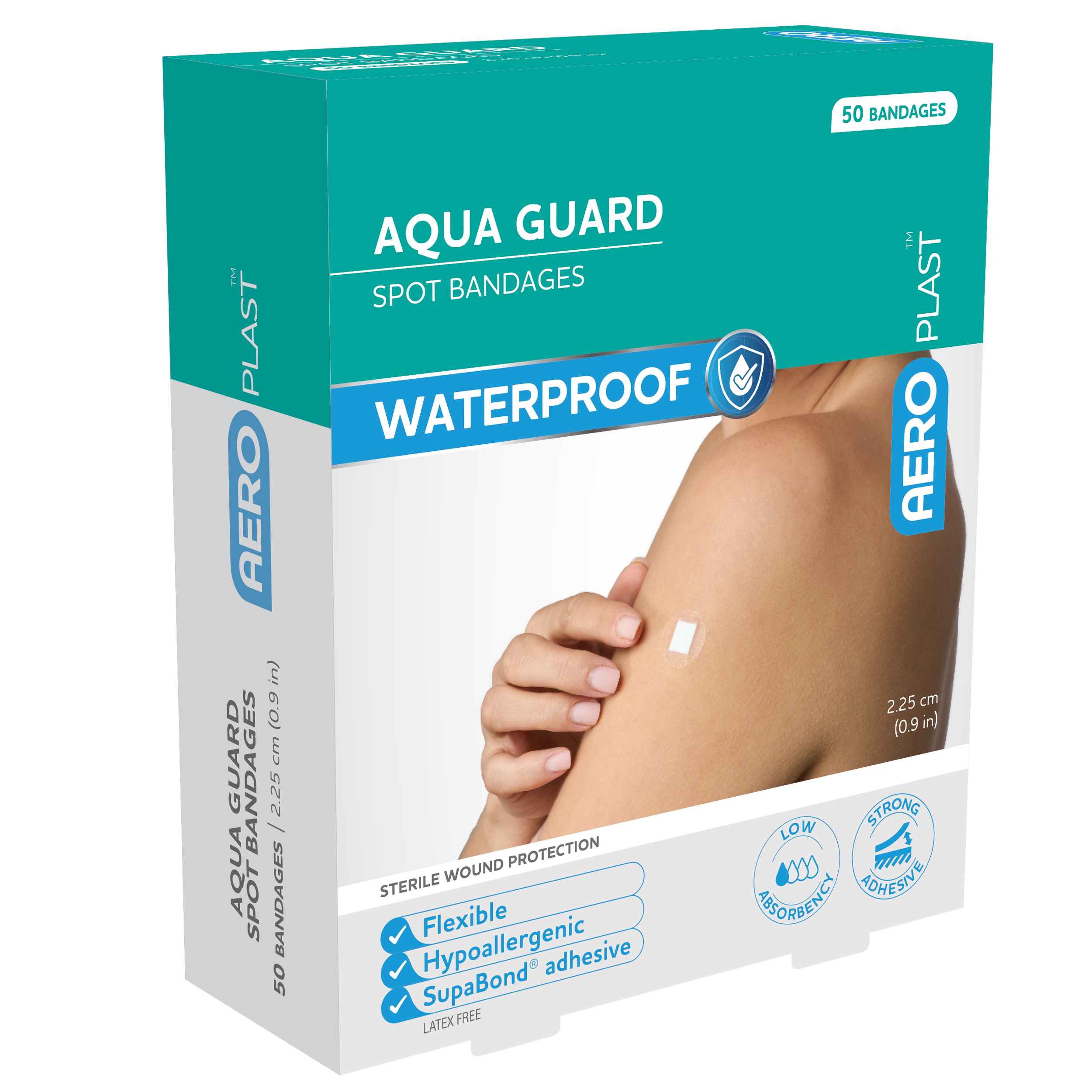 Spot Dressings Waterproof Bandages (2.25 x 2.25cm)