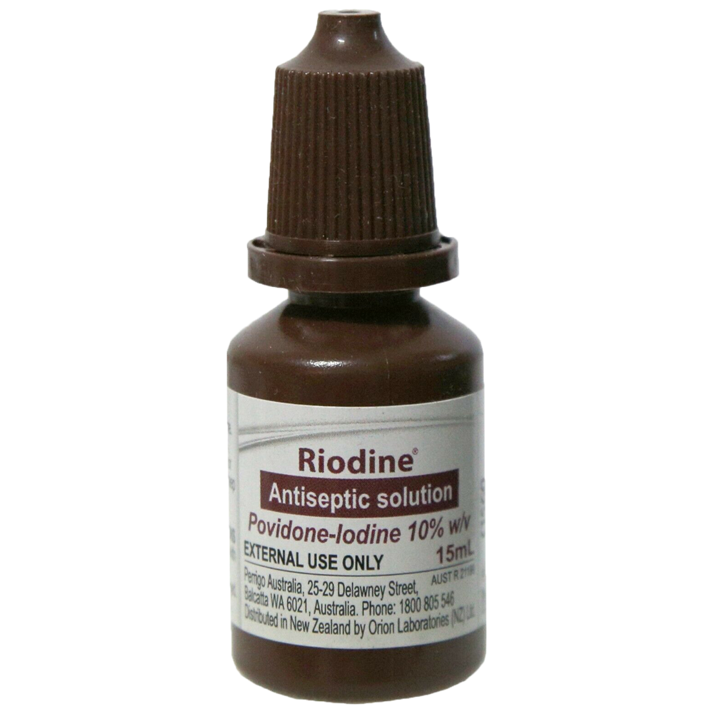 RIODINE 10% Povidone Iodine Solution Dropper Bottle (15ml)