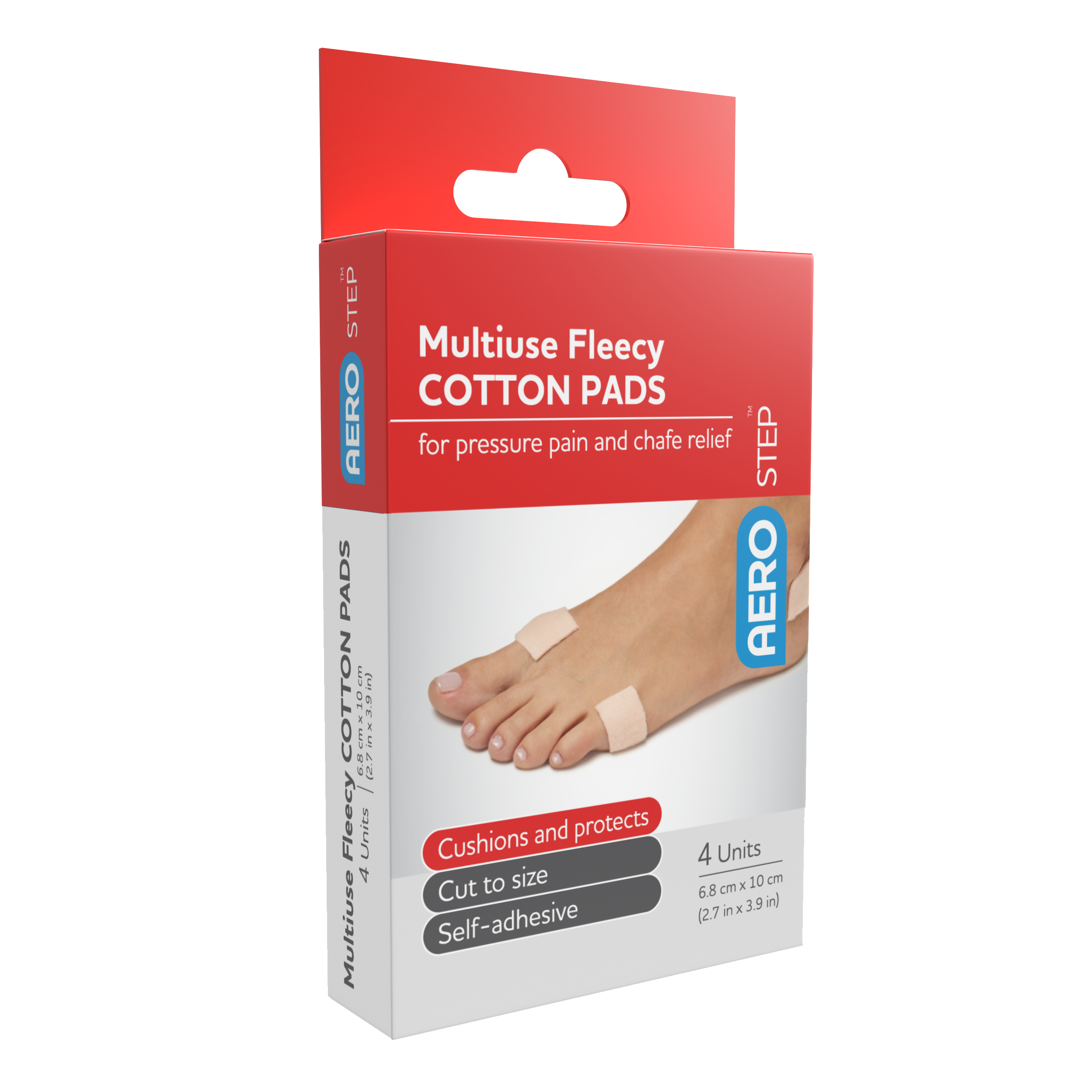 Multiuse Fleecy Cotton Pad 68 x 100mm ( Box of 4 )
