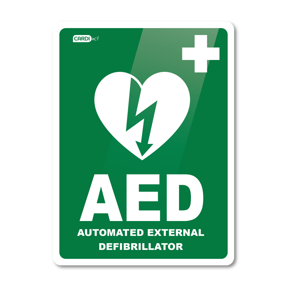 Plastic AED Sign (22.5 x 30cm)