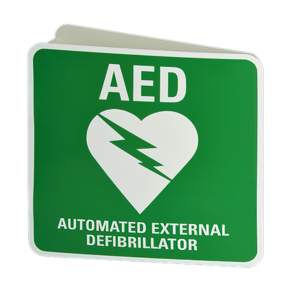 Plastic off the wall AED Sign (22.5 x 22.5cm)
