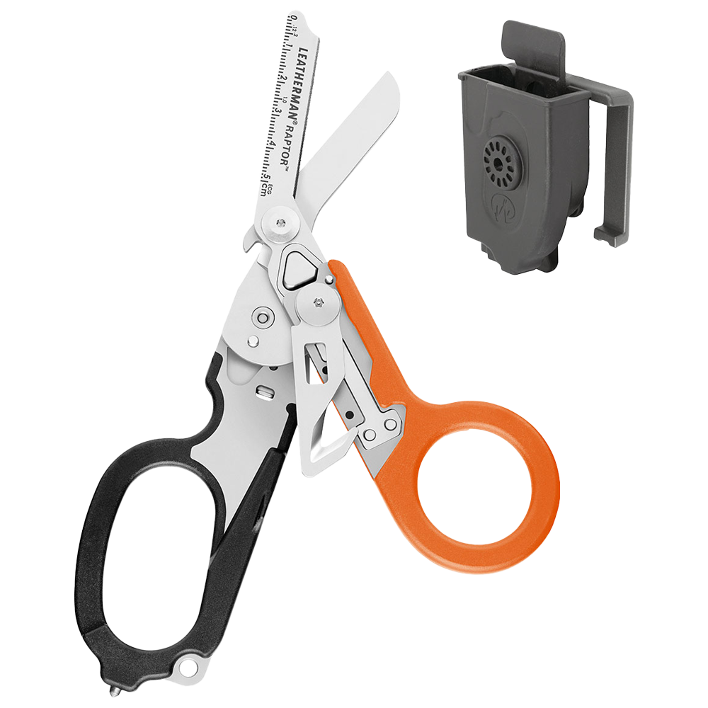 Raptor Rescue Folding Medical Shears - Black/Orange