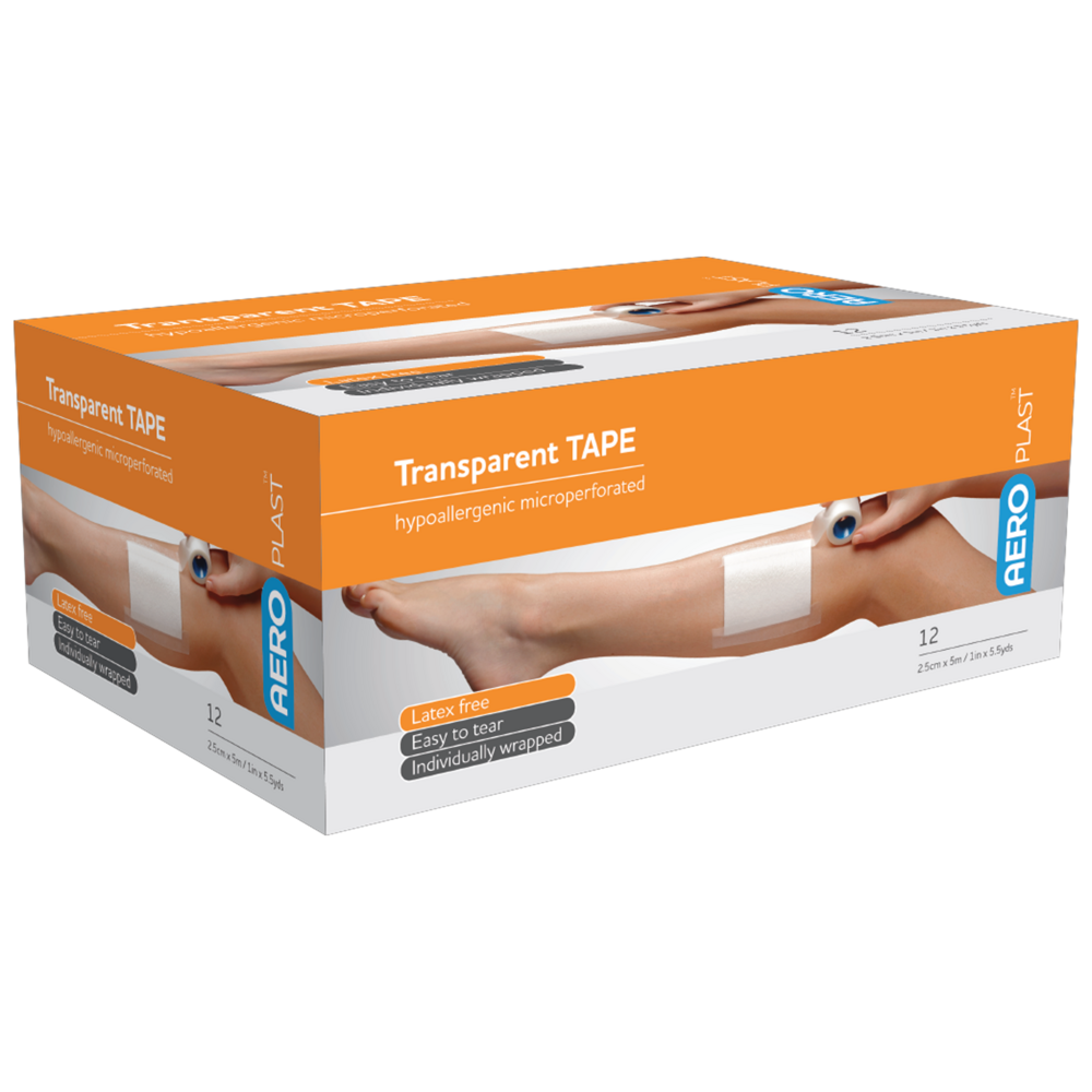 Transparent Plastic Tape 2.5cm x 5M ( Box of 12 )