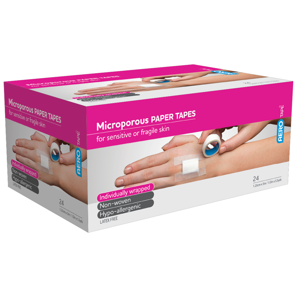 White Microporous Paper Tape ( 1.25, 2.5cm or 5cm x 5M )