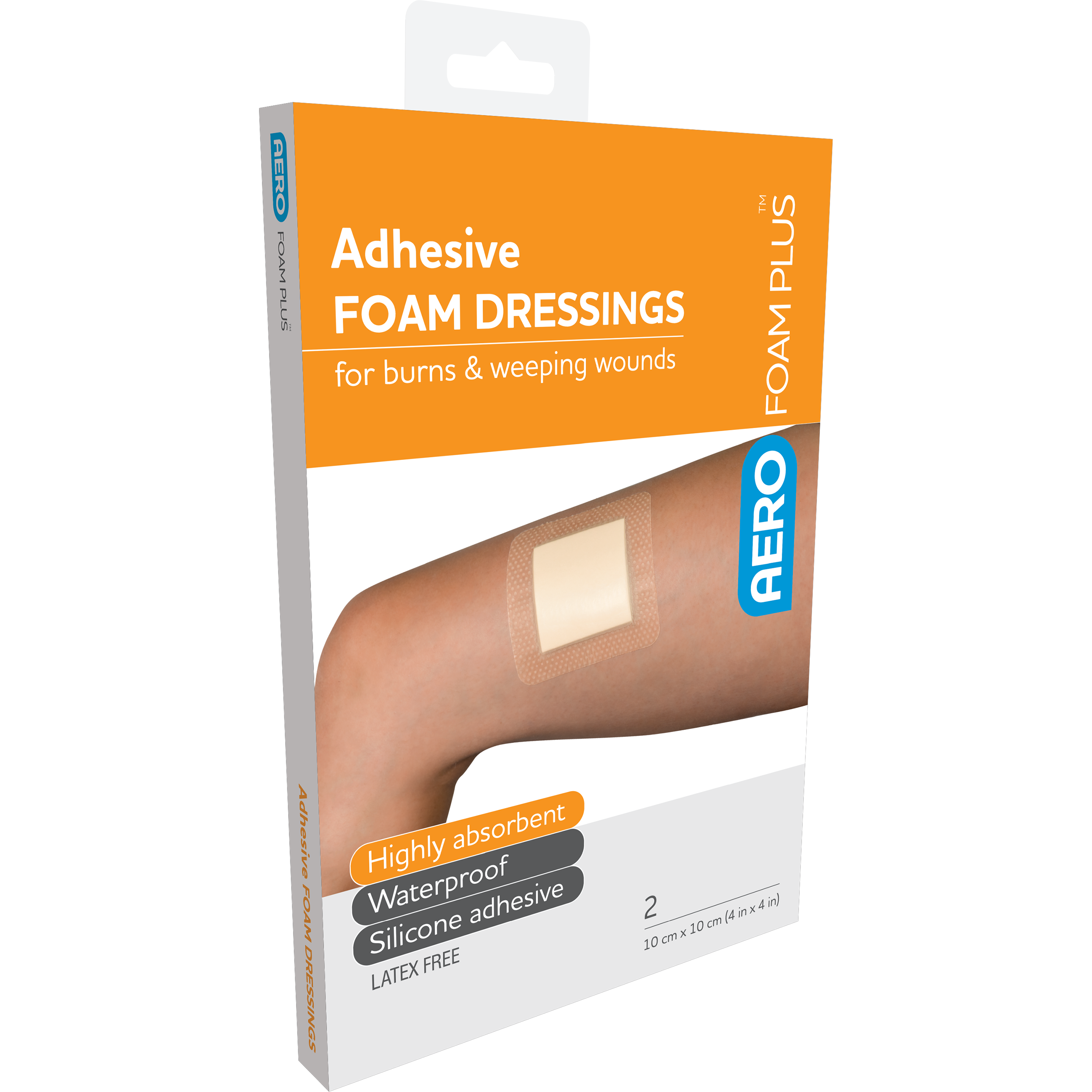 AEROFOAM PLUS Adhesive Foam Dressings Box/2