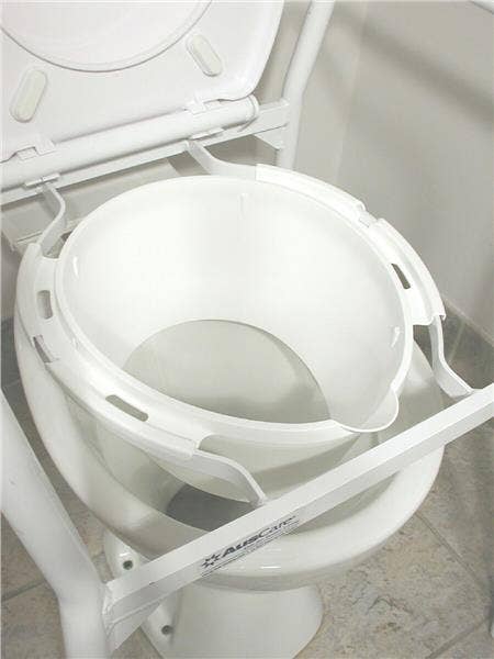 Splashguard for Folding Over Toilet Aid