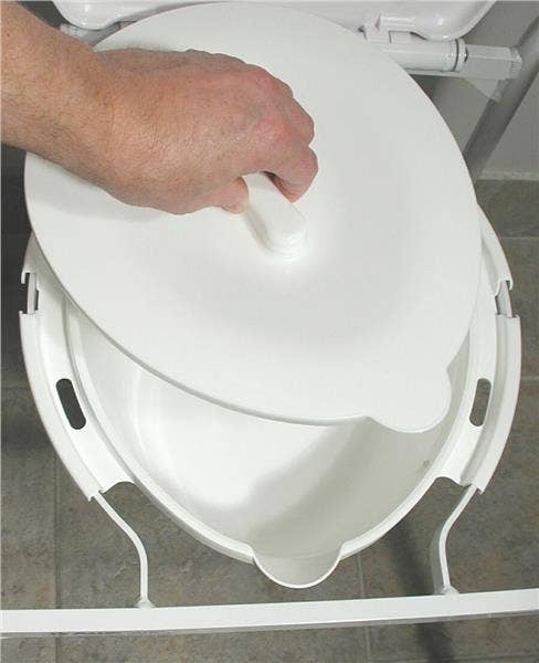 Toilet Bowl and Lid for Non-Folding / Folding Over Toilet Aid