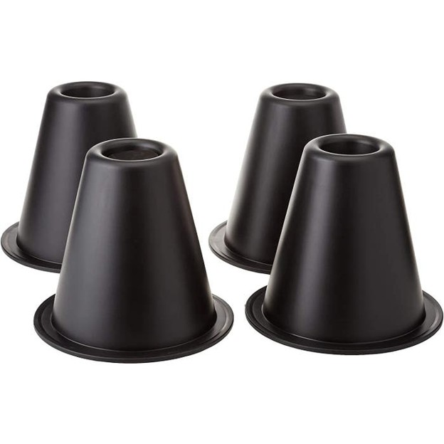 Black Stackable Furniture Cone Raisers (Pack of 4)