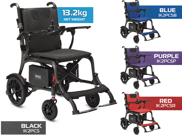 IKON ENDURO POWER LITE SIDE FOLDING CARBON FIBRE POWERCHAIR