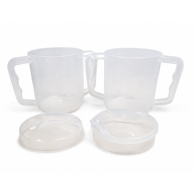 Two Handled Mug with Spout and Splash Lids  (270ml)