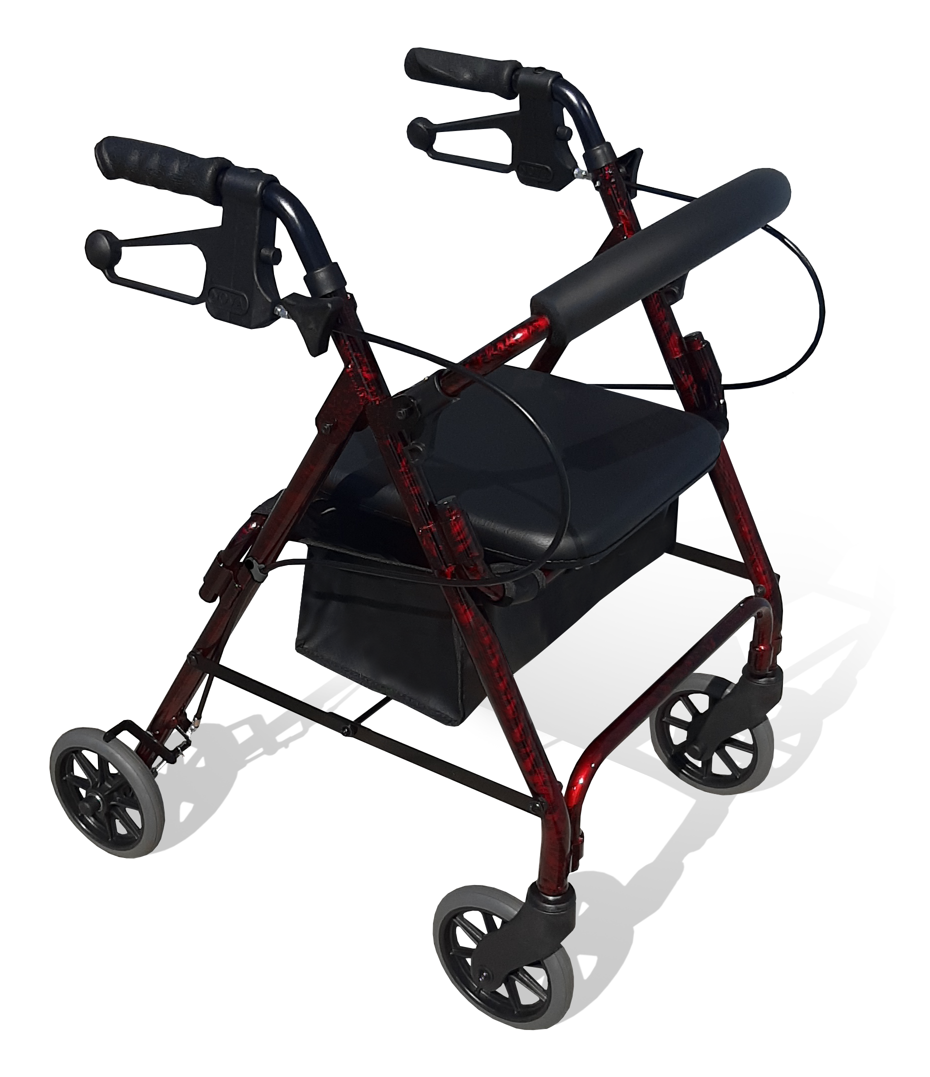 ALUM MINI WALKER HAND BRAKE 6" WHEELS