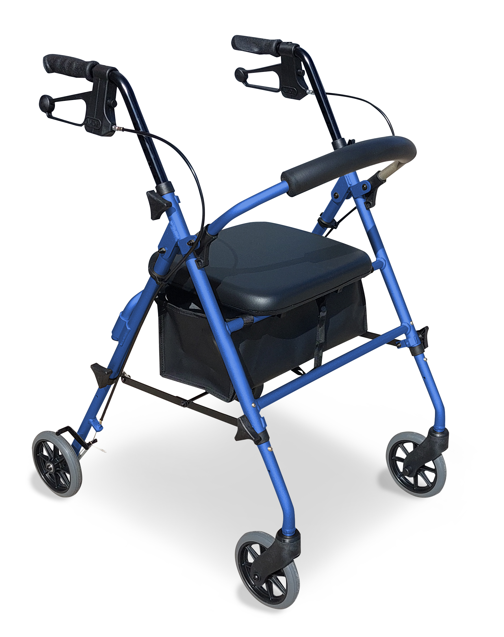 ADJUSTABLE HEIGHT SEAT WALKER 6" WHEELS , HAND BRAKE