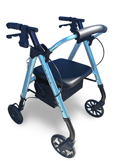 PRIMO ADJUSTABLE HEIGHT SEAT WALKER WITH FOLDING LOCK