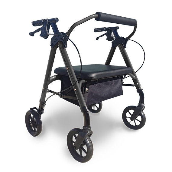 PRIMO ADJUSTABLE HEIGHT HEAVY DUTY SEAT WALKER WITH FOLDING LOCK