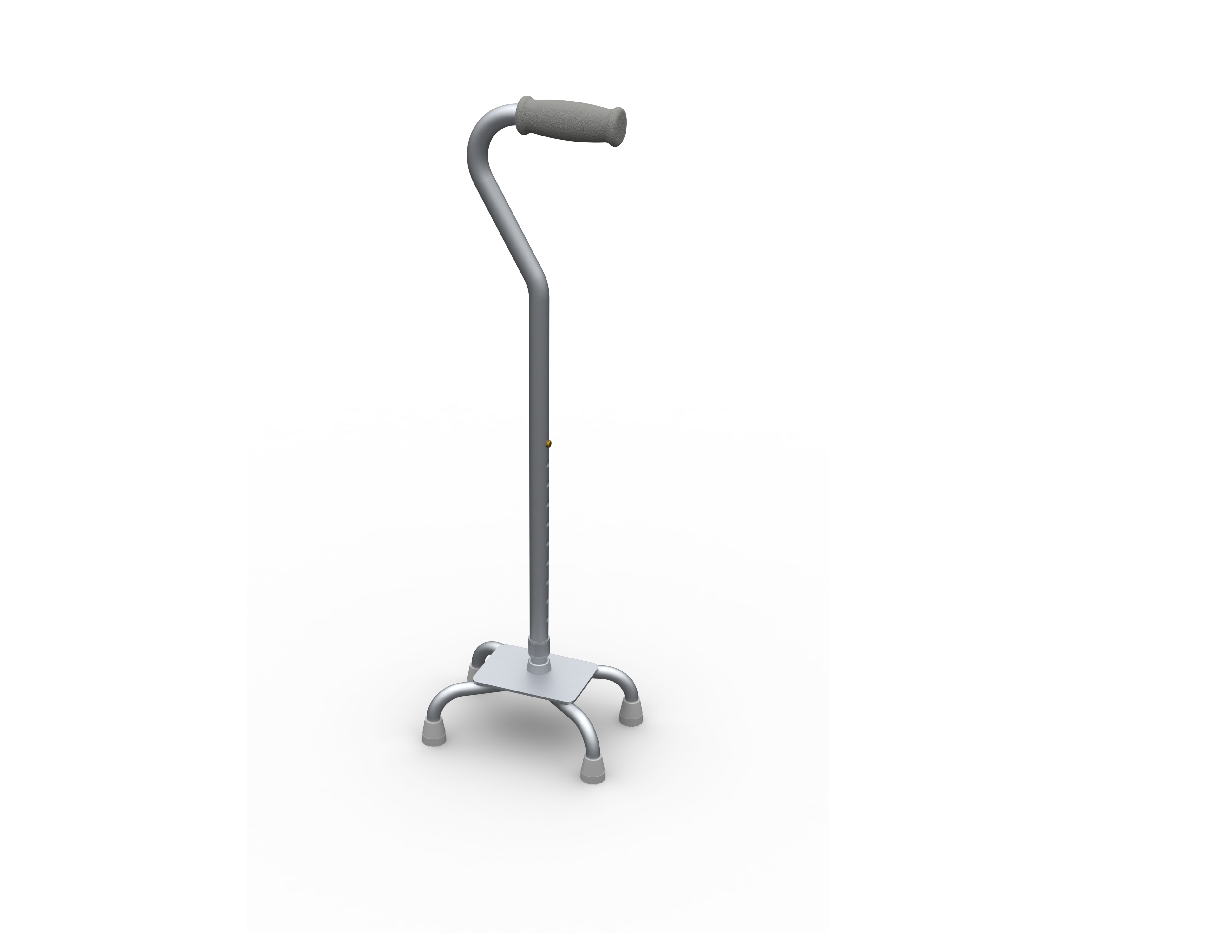 STEEL QUAD CANE OFFSET HANDLE W/FOAM GRIP BASE 152mm x 200m