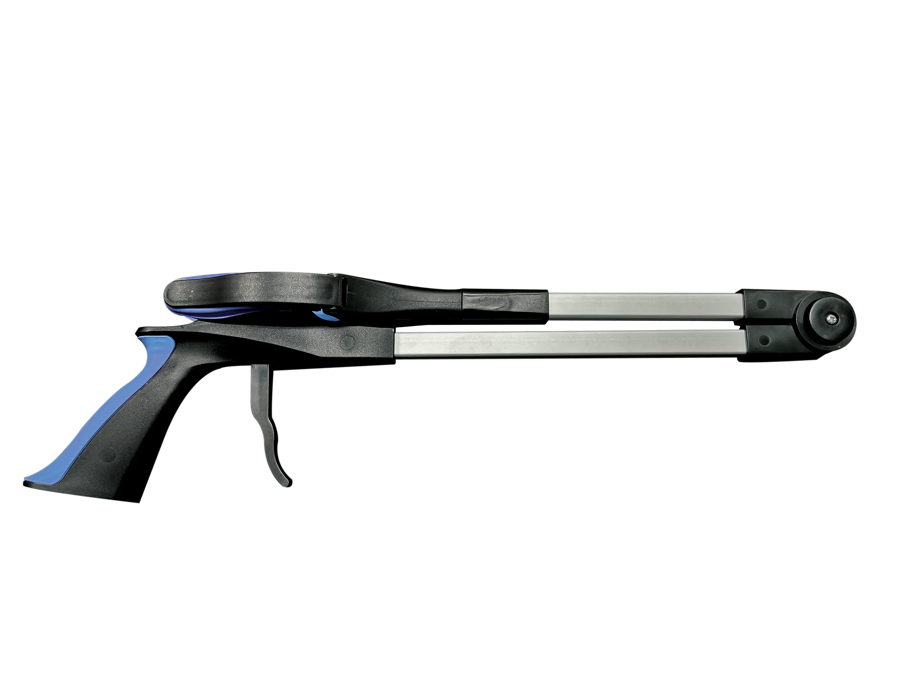 Folding Reacher tool 32" (840mm) 180" rotating head, Dual action grip with TPR comfort hand grip