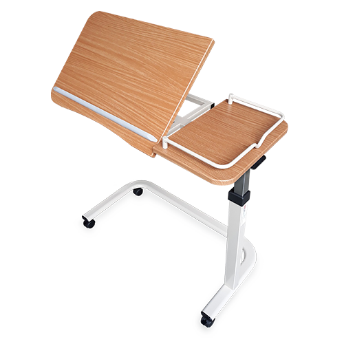 OVER CHAIR / BED TABLE BEECH FINISH TOP POSITIVE LOCKING TOP FITS AROUND LIFT CHAIR BASE