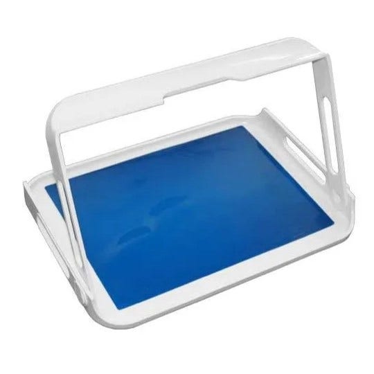 Tray with Fold-Down Handle